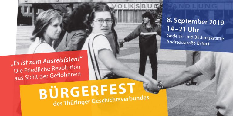 Bürgerfest des Thüringer Geschichstverbundes am 08.09.2019
